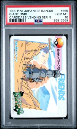 Pokemon Japanese Bandai Giant Onix #165 PSA 10 GEM MINT Carddass Anime Ser. 5 - Image 3