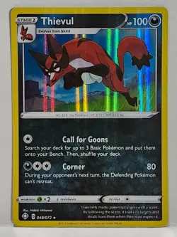 Thievul #48/72 Shining Fates 2021 Rare Holo Pokemon TCG - Image 1