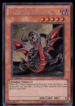 Vampire Dragon EXVC-EN081 Secret Rare Extreme Victory 1st Edition Yu-Gi-Oh - Image 1