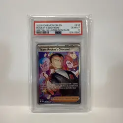 2025 POKEMON DRI EN-DESTINED RIVALS #238 TEAM ROCKET'S GIOVANNI PSA 10 - Image 1