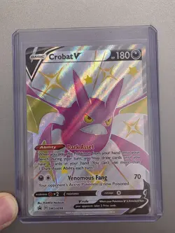 Crobat V SWSH098 Black Star Promo Ultra Rare Holo Pokemon TCG Card NM - Image 1