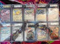 Pokemon 10x Graded Card Lot Beckett Ex’s V’s VMAX Lot#49 - Image 1