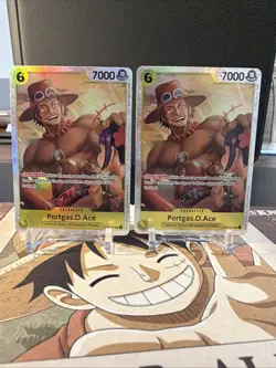Portgas.D.Ace Super Rare ST09-010 English One Piece CCG Card NM (Lot Of 2) - Image 1