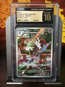 CGC Pristine 10 Kirlia 084/078 AR Art Rare Scarlet EX sv15 Pokemon Card - Image 1