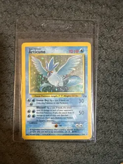 Pokemon TCG Articuno Fossil Holo Unlimited Rare Card 2/62 - Image 1