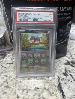 Pokemon Rattata Card 151 Master Ball Graded PSA 10 - Image 1