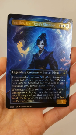 Yuriko, the Tiger's Shadow FOIL Proxy Playtest Card with Custom Fantasy Art - Image 2