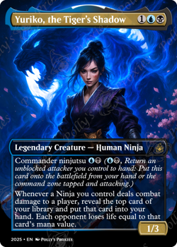 Yuriko, the Tiger's Shadow FOIL Proxy Playtest Card with Custom Fantasy Art - Image 5