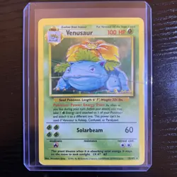 Venusaur 015 Base Set Unlimited Holo DAMAGED Pokemon Card TCG - Image 1