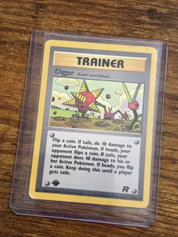 Trainer Digger 1st Edition 75/82 Uncommon Team Rocket Pokemon TCG Card - Image 3