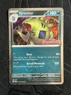 Pokemon TCG *STAMPED* Tyranitar 135/193 Paldea Evolved Misc. Cards - NM - Image 3