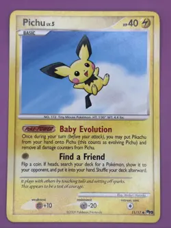 Pichu 011/017 POP Series 9 Regular Finish Mid-Era Pokemon Card - Image 1