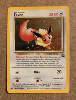 Eevee #11 Black Star Promo (LP) Pokemon Card WOTC 2000 - Image 1
