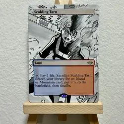 Scalding Tarn - Todoroki, My Hero Manga - Painted Alter - Modern Horizons 2 - Image 1