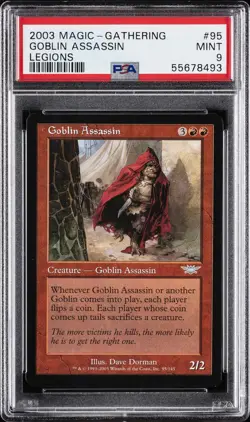 2003 MTG LEGIONS #95 GOBLIN ASSASSIN PSA 9 - Image 1