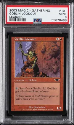 2003 MTG LEGIONS #101 GOBLIN LOOKOUT PSA 9 - Image 1