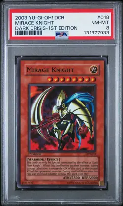 2003 Yu-Gi-Oh! Mirage Knight Dark Crisis DCR 1st Edition Super Rare PSA 8 - Image 1
