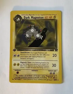 Pokemon TCG - Dark Magneton - 28/82 - Team Rocket 1st Edition Rare WOTC - NM - Image 1