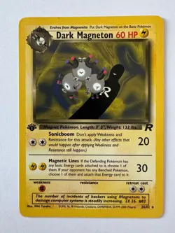 Dark Magneton 28/82 Rare Team Rocket Pokemon Near Mint 1st Edition - Image 1