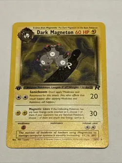 Pokemon Card - 1st Edition Dark Magneton (28/82) Team Rocket Set Rare NM - Image 1