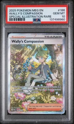 2025 Pokemon Mega Evolution #186 Wally's Compassion SIR PSA 10 - Image 1