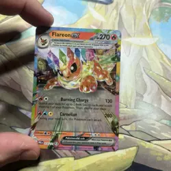 Pokemon TCG Flareon EX Prismatic Evolutions Double Rare Holo Card 014/131 - Image 2