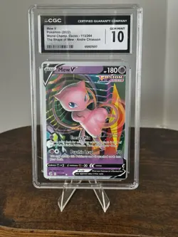 2022 Pokemon World Champ Mew V “The Shape of Mew” 113/264 CGC 10 - Gem Mint - Image 1