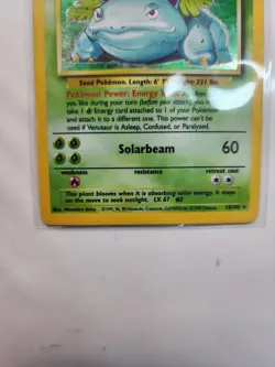 Pokemon TCG 1999-2000 Venusaur Base Set 15/102 Holo Rare LP - Image 2