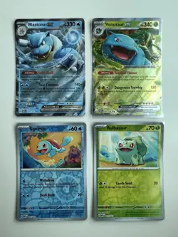 Pokemon Blooming Waters 151 Blastoise Venusaur Squirtle Bulbasaur Set Of 4 - Image 1
