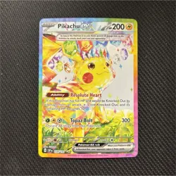 Pokemon Pikachu ex 238/191 Sv08 Surging Sparks Full Art Promo Tera Holo 200 HP - Image 1