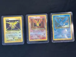 Pokemon TCG Vintage Gen 1 Legendary Birds: Moltres Zapdos Articuno Holo Rare - Image 1