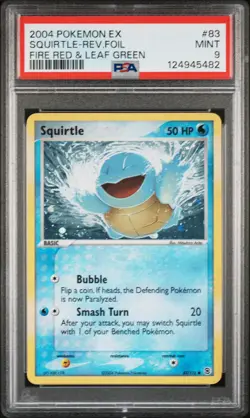Pokemon Squirtle EX Fire Red & Leaf Green Reverse Holo #83 PSA 9 Mint Nirvana - Image 1