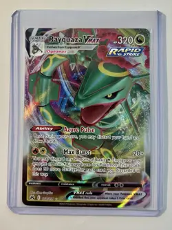 Pokemon Rayquaza VMAX Crown Zenith 102/159 Rapid Strike Holo Ultra Rare 320HP - Image 1