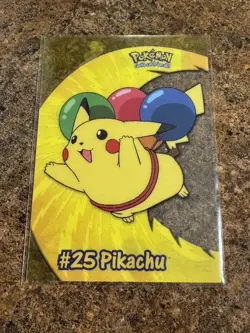 Pikachu #25 PC1 Pokemon Topps 2000 TV Animation Clear HP - Image 1
