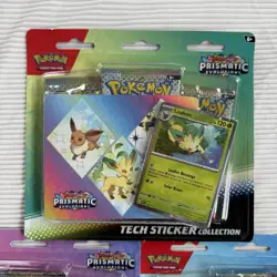 Pokemon TCG Scarlet & Violet Prismatic Evolutions Tech Sticker Pack Set Of 3 - Image 2