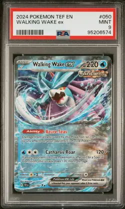 PSA 9 Walking Wake Ex 050/162 Temporal Forces Double Rare Pokemon - Image 1