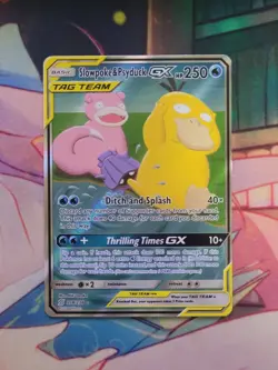 Pokemon Slowpoke & Psyduck GX TAG TEAM Super Rare Holo 218/236 Near Mint - Image 1
