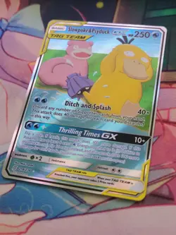 Pokemon Slowpoke & Psyduck GX TAG TEAM Super Rare Holo 218/236 Near Mint - Image 2