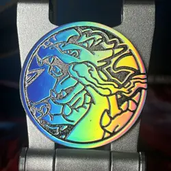 Mega Charizard X EX UPC Ultra Premium Collection Metal Coin 2025 Pokemon - Image 1