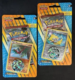 POKEMON XY BREAKTHROUGH BLISTER BOOSTER PACK NEW JIRACHI & HAWLUCHA COSMOS FOIL - Image 1
