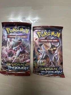 2 Packs Pokemon TCG XY Breakthrough Booster 10 Card Pack Sealed New - Image 1
