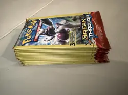 Pokemon XY Breakthrough 3 Card Booster Pack Lot (15) Packs Factory Sealed TCG - Image 3