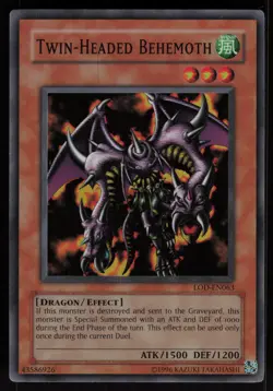 Twin-Headed Behemoth LOD-EN063 Super Rare Legacy of Darkness Yu-Gi-Oh - Image 1