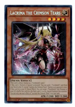 Yu-Gi-Oh Lacrima the Crimson Tears MP25-EN100 Prismatic Secret Rare - Image 1