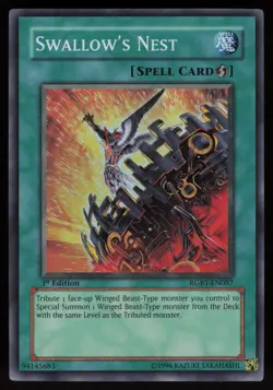 Swallow's Nest RGBT-EN087 Super Rare Raging Battle 1st Edition Yu-Gi-Oh - Image 1
