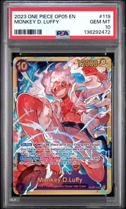2023 ONE PIECE OP05-AWAKENING OF THE NEW ERA #119 MONKEY D. LUFFY PSA 10 - Image 1