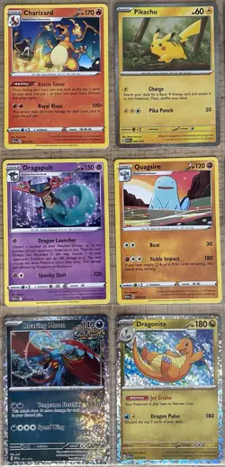 2025 McDonald’s Happy Meal Pokemon Dragon Discovery COMPLETE 15 Card Set Sleeved - Image 3
