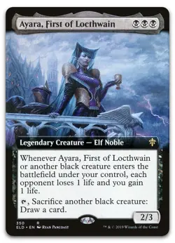 Ayara, First of Locthwain (Extended Art) #350 NM Throne of Eldraine Magic MTG - Image 1
