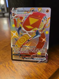 Centiskorch Vmax SV109/SV122 Shiny Full Art Shining Fates Pokemon TCG - Image 1