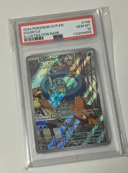 Squirtle 148/142 Illustration Rare EN PSA 10 Pokemon SV07 Stellar Crown 148 SIR - Image 1